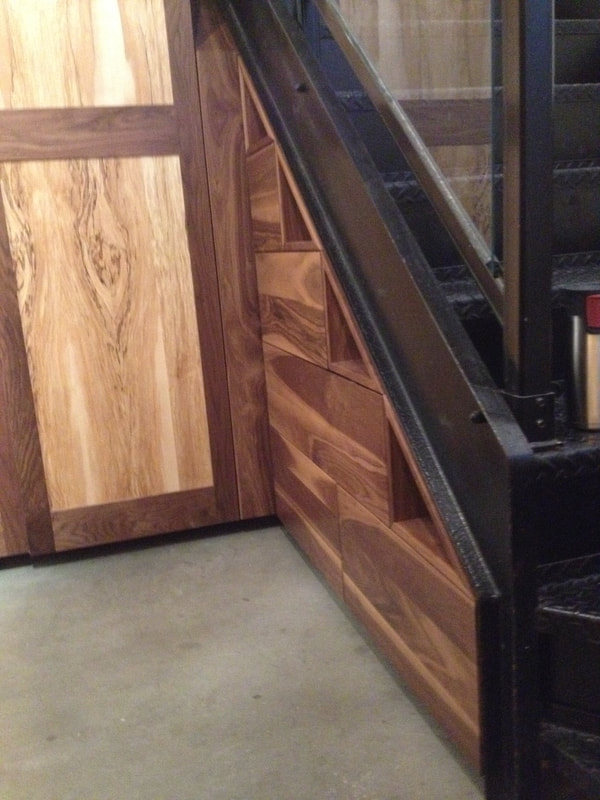 condo stair cabinet installation